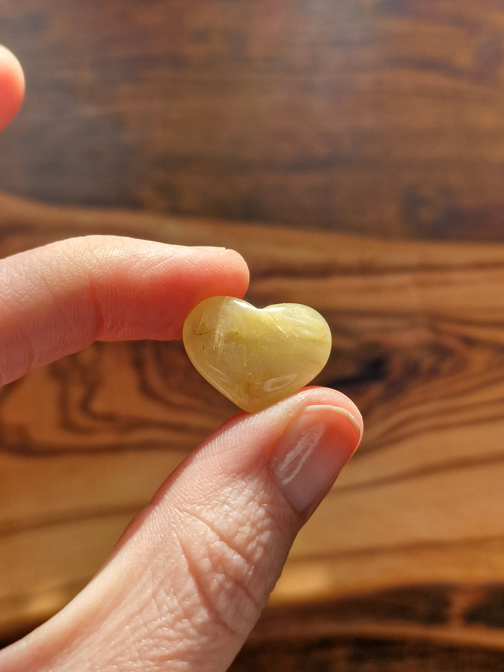 Golden Rutile mini hearts