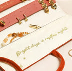 Embroidered Velvet Jewellery Roll