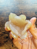 Druzy Agate Flower Carvings