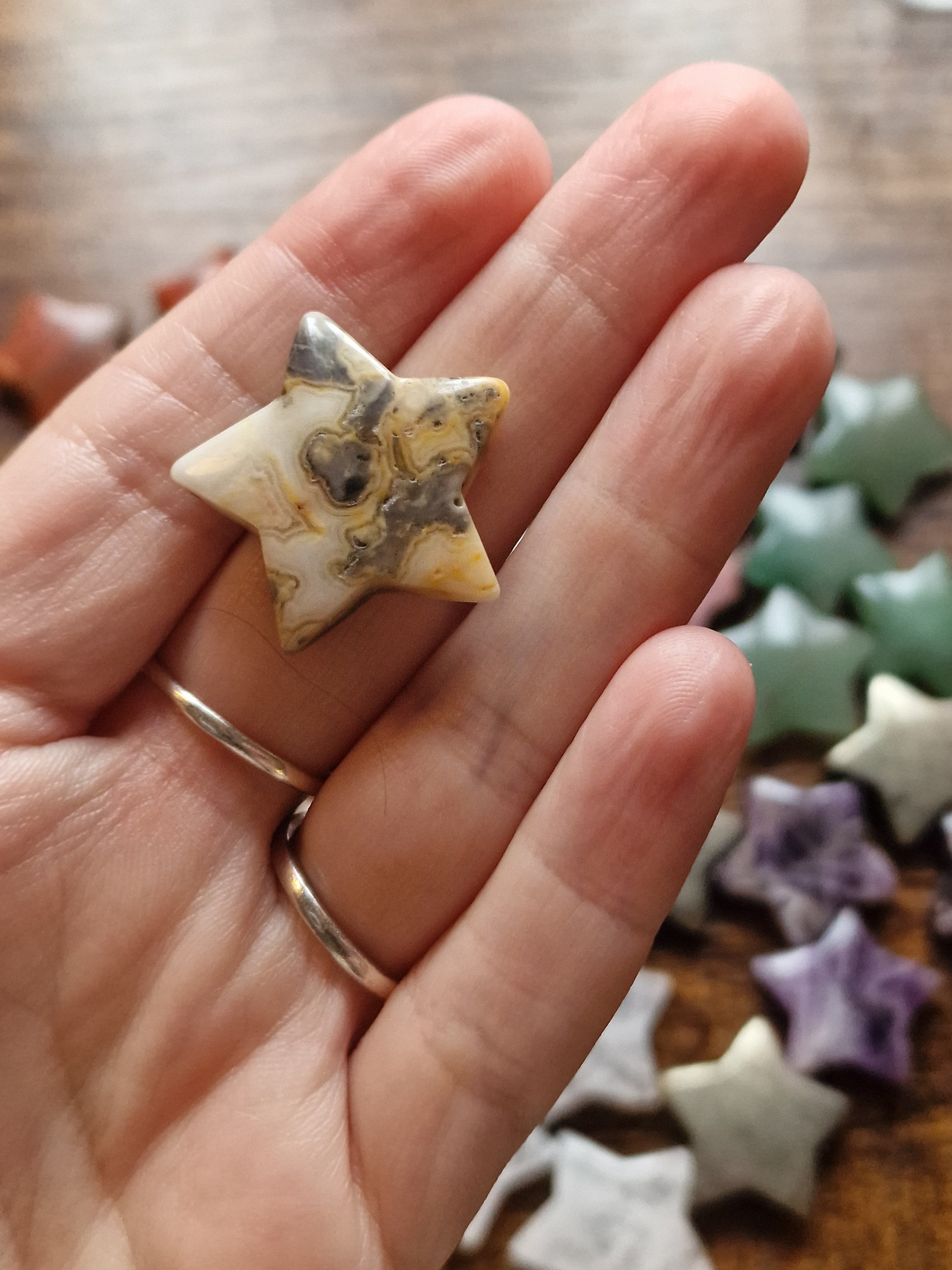 Small Crystal Star Carvings