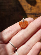 Sunstone Heart Sterling Silver Necklace