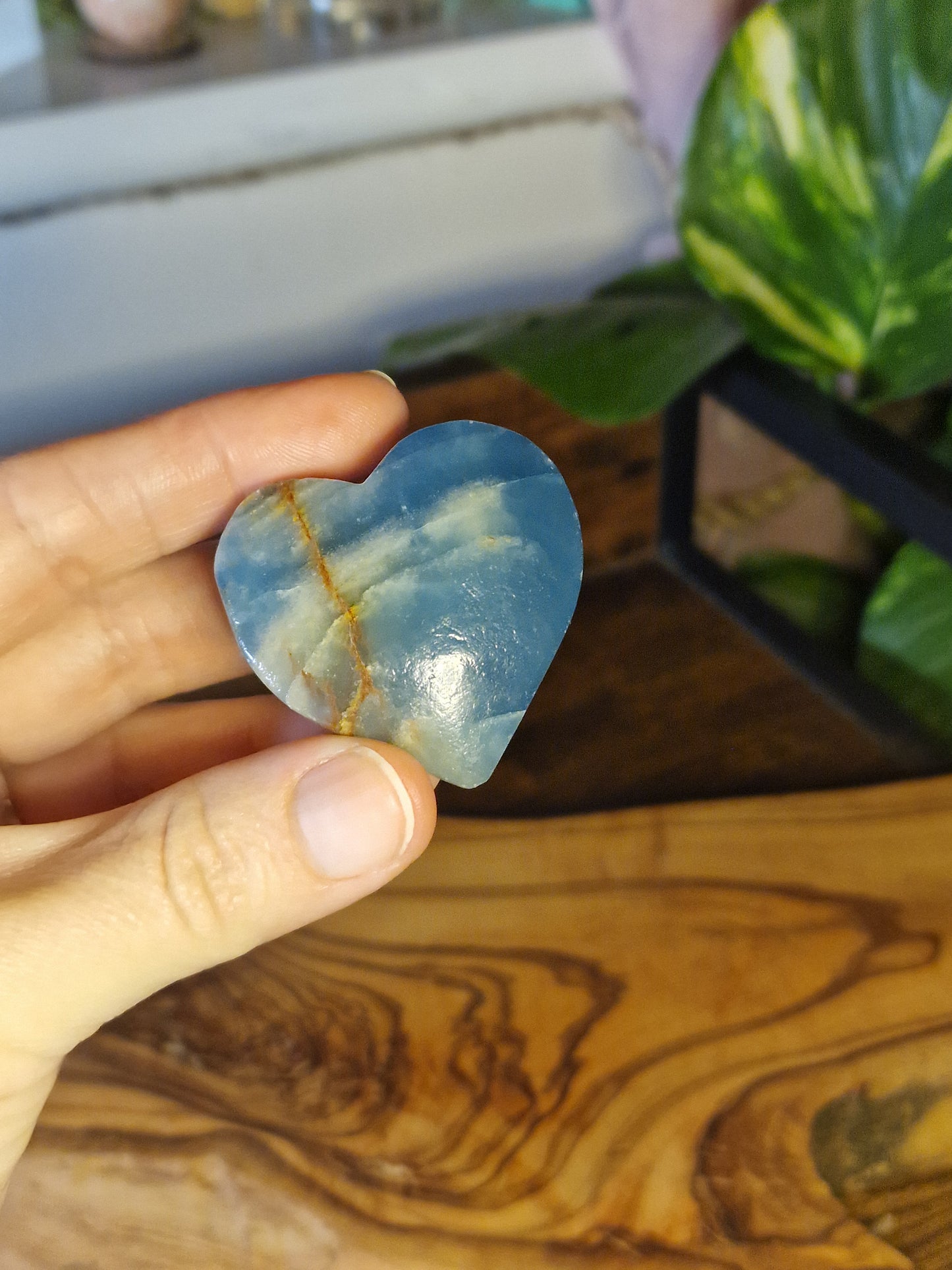 Blue Onyx Heart
