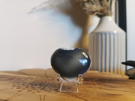 Orca Agate Heart 🖤