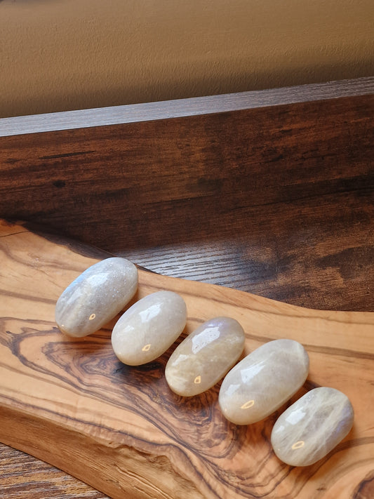 Moonstone Palm Stones ~ Intuitive Pick