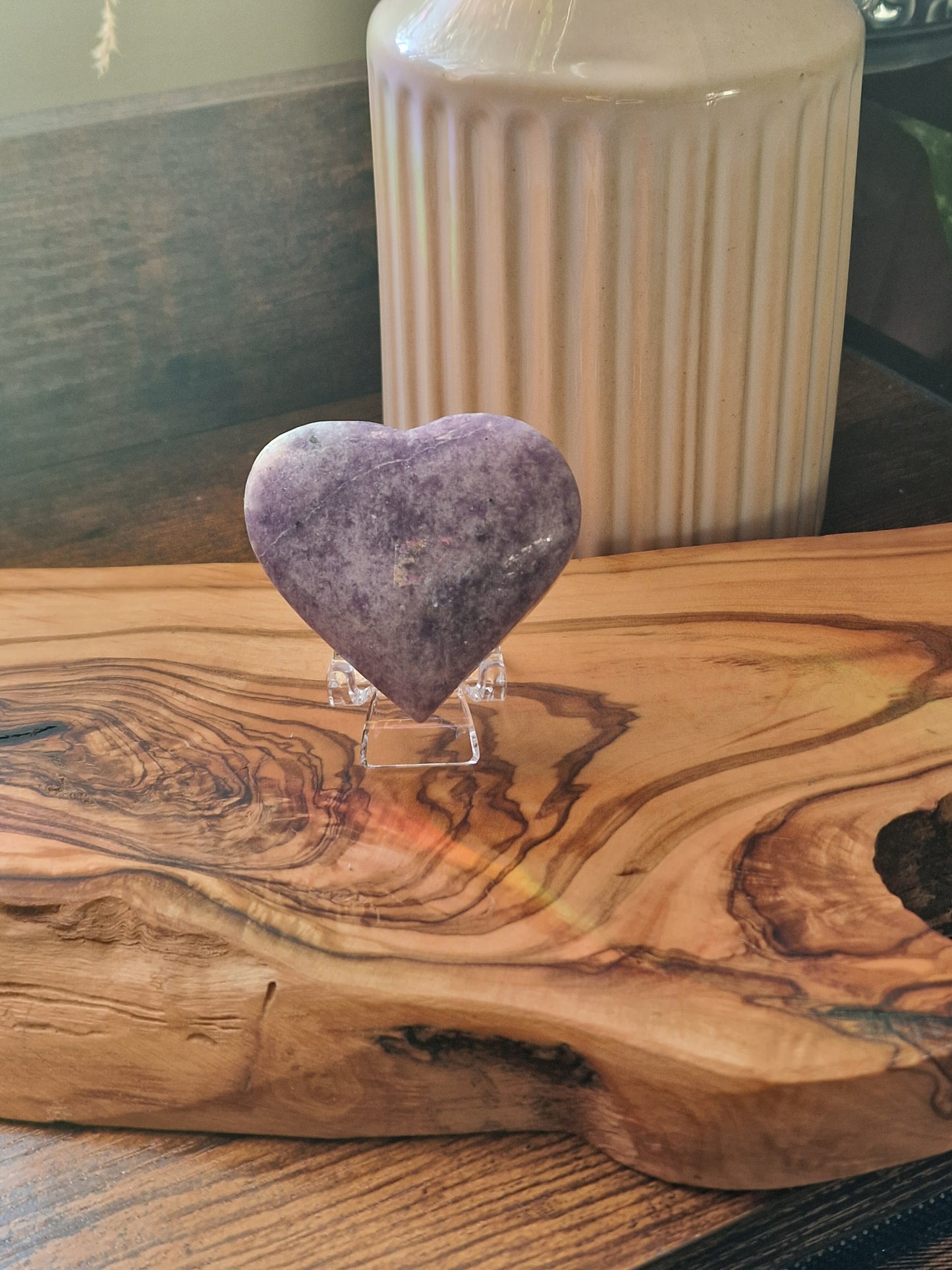 Lepidolite hearts