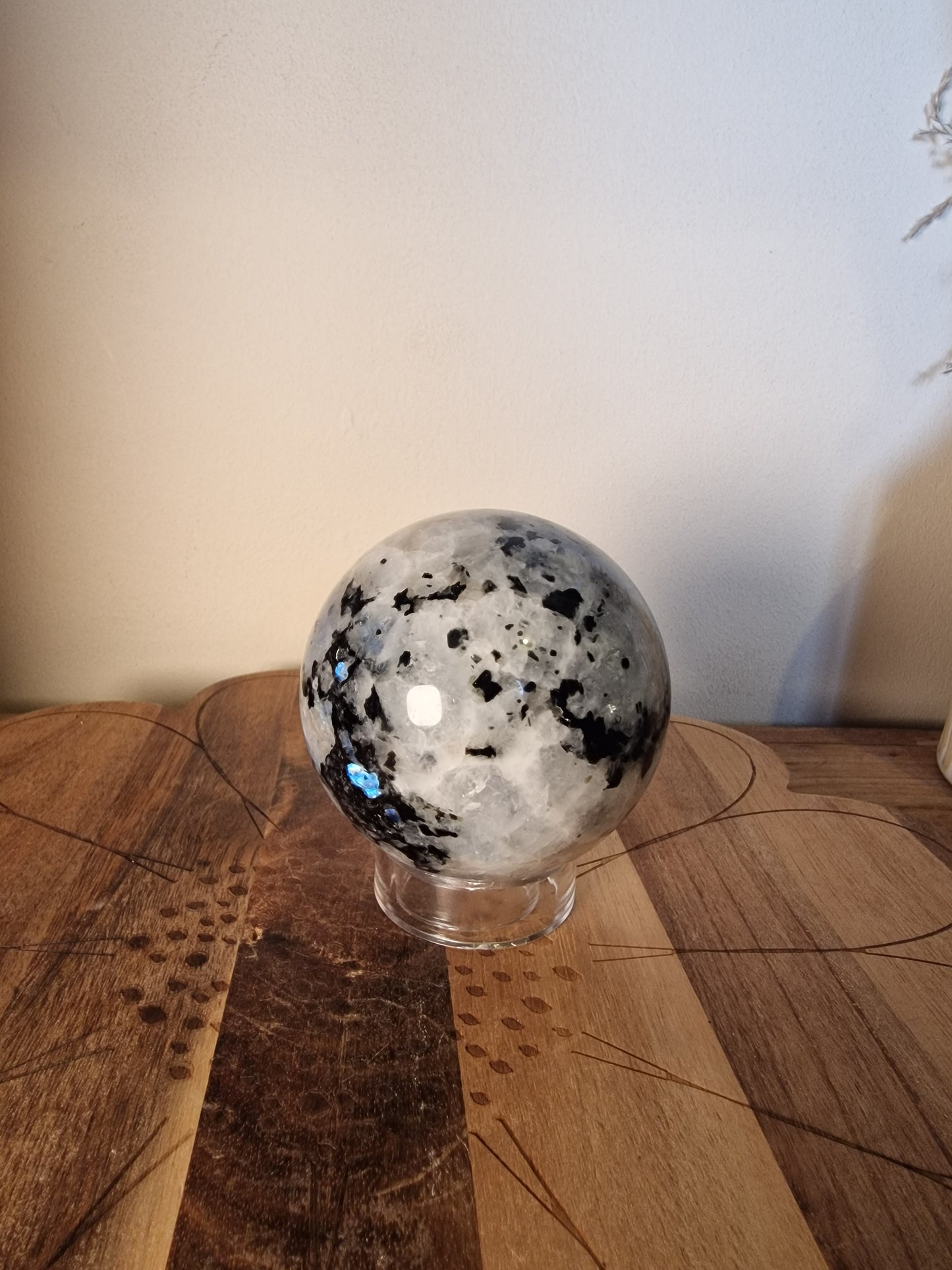 Rainbow Moonstone Sphere 633g🌙