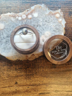 Dalmatian Jasper Oval Bobble Band Ring - Size S