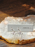 925 Silver Triple Moon Knot Earrings