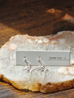 925 Silver Triple Moon Knot Earrings