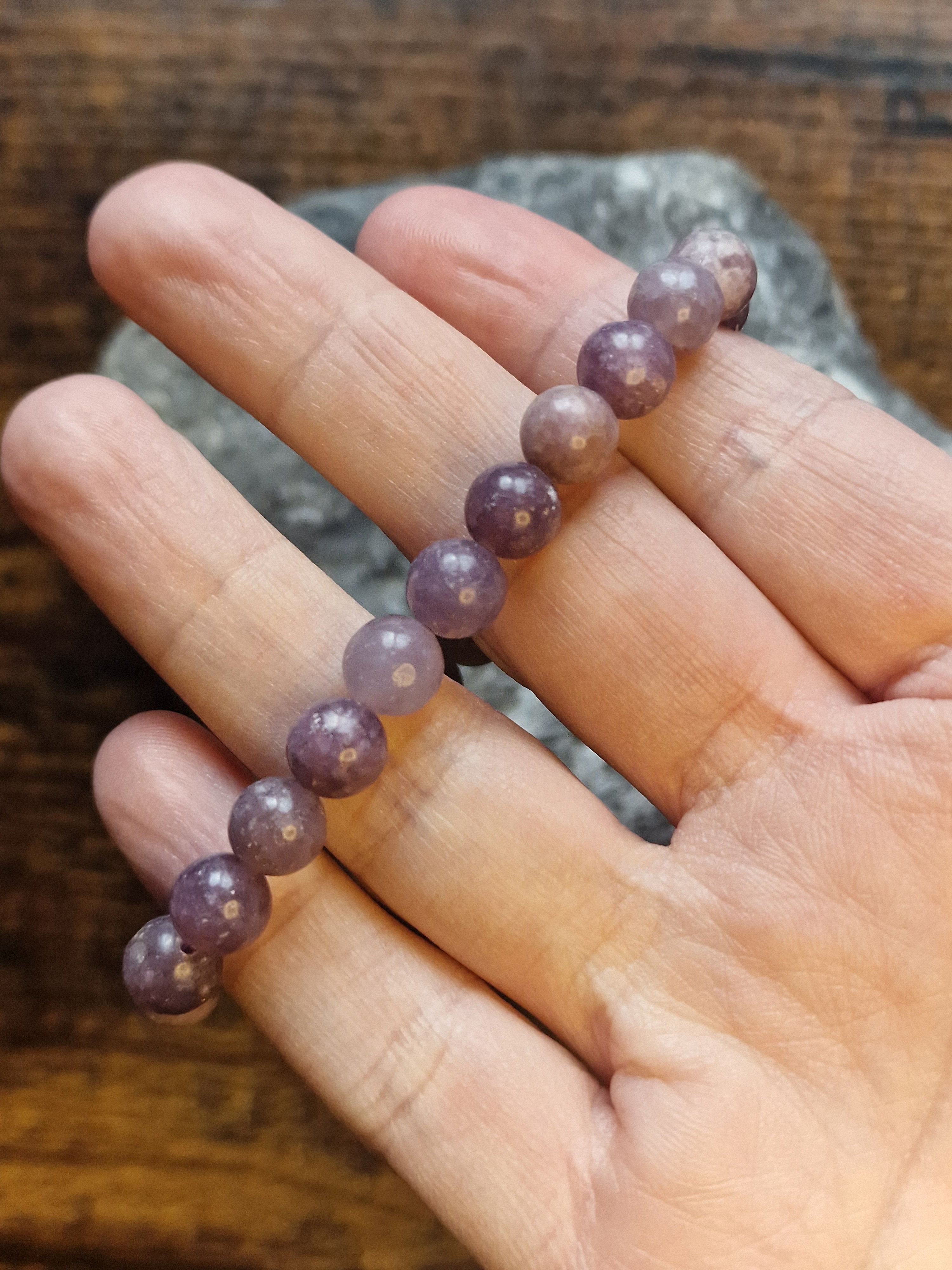 Lepidolite Bracelet ~ 8mm