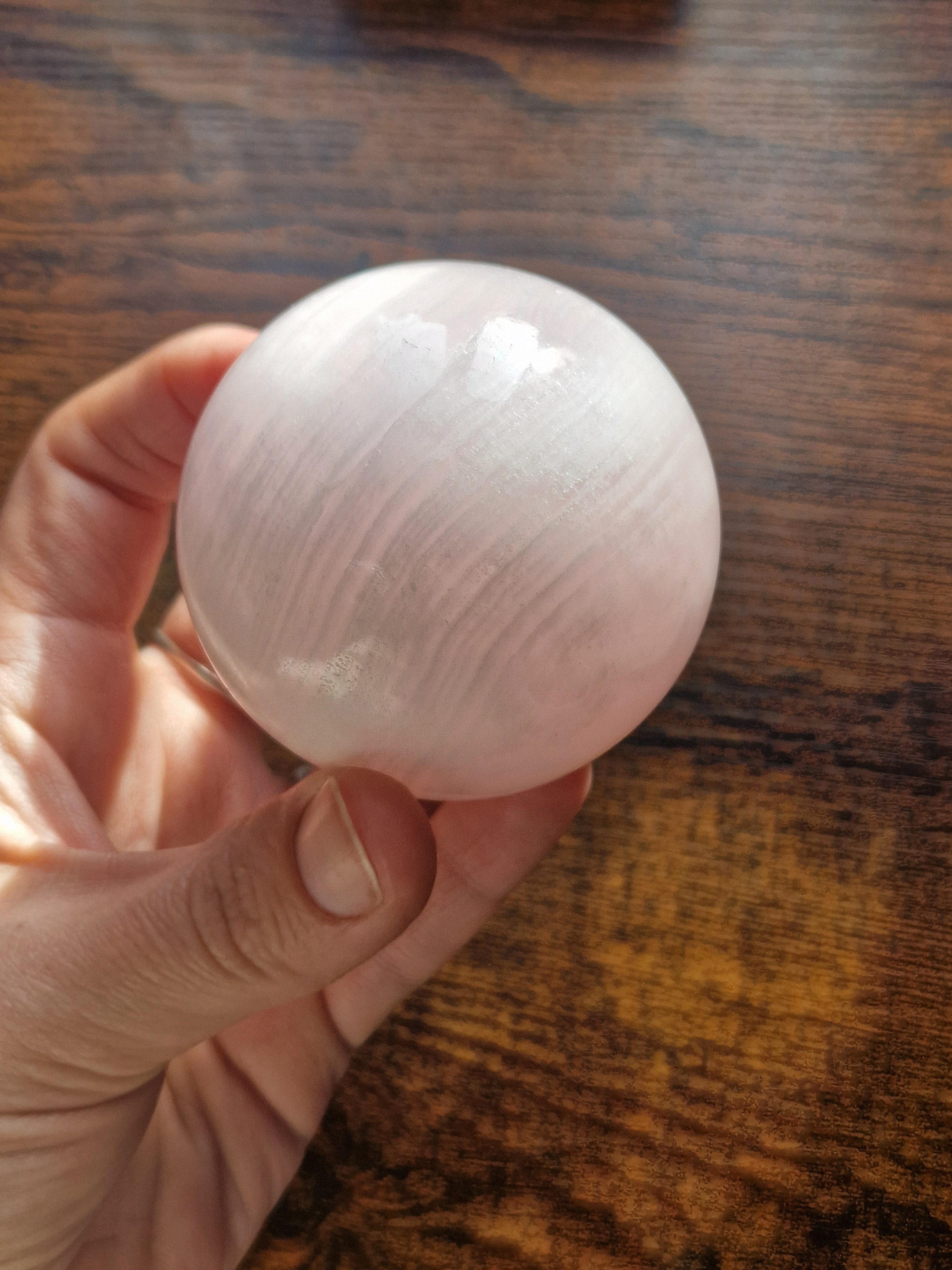 Mangano Calcite Sphere ~ UV Reactive