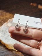 925 Silver Small Pentagram Earrings