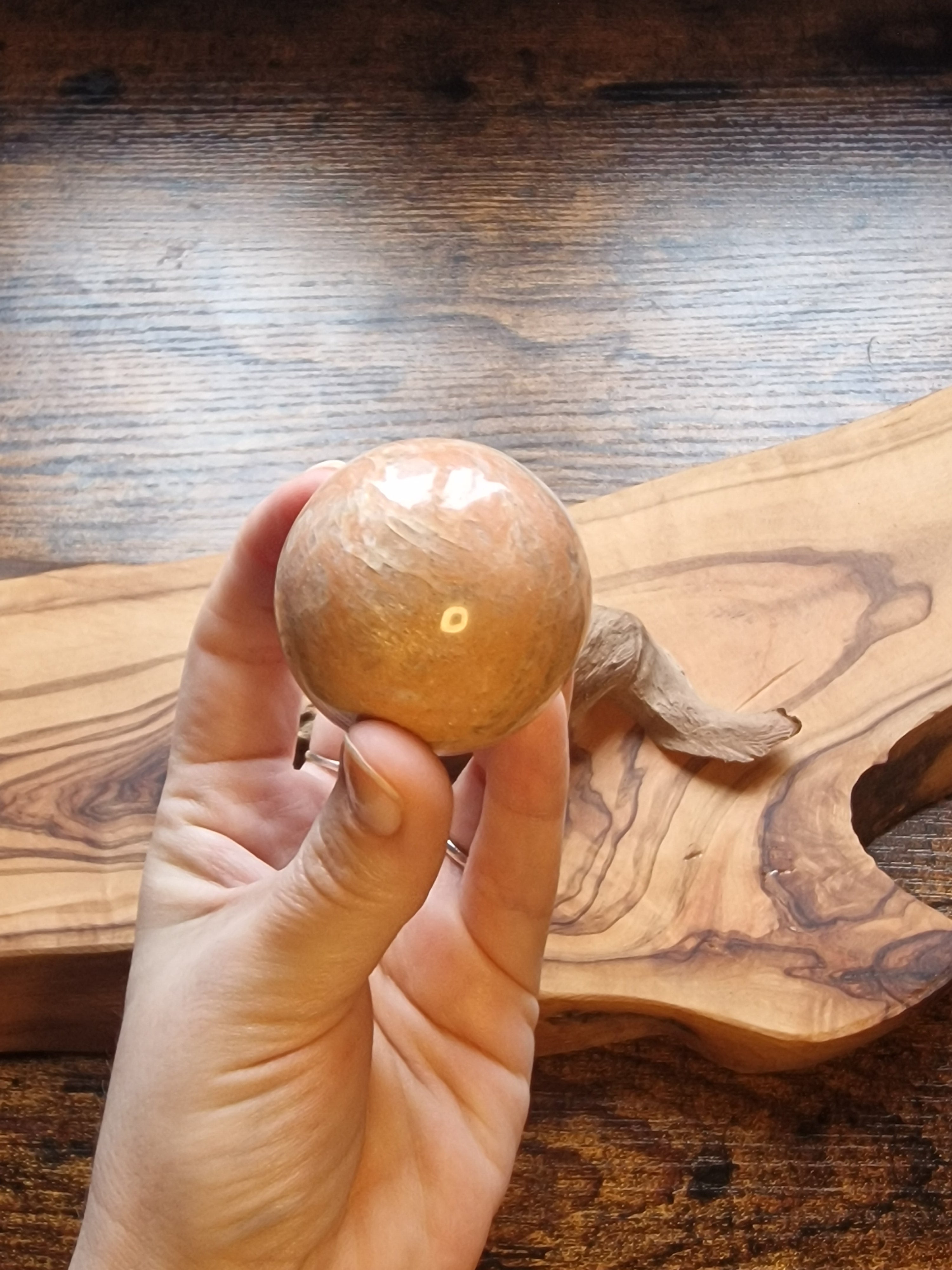 Peach Moonstone Sphere