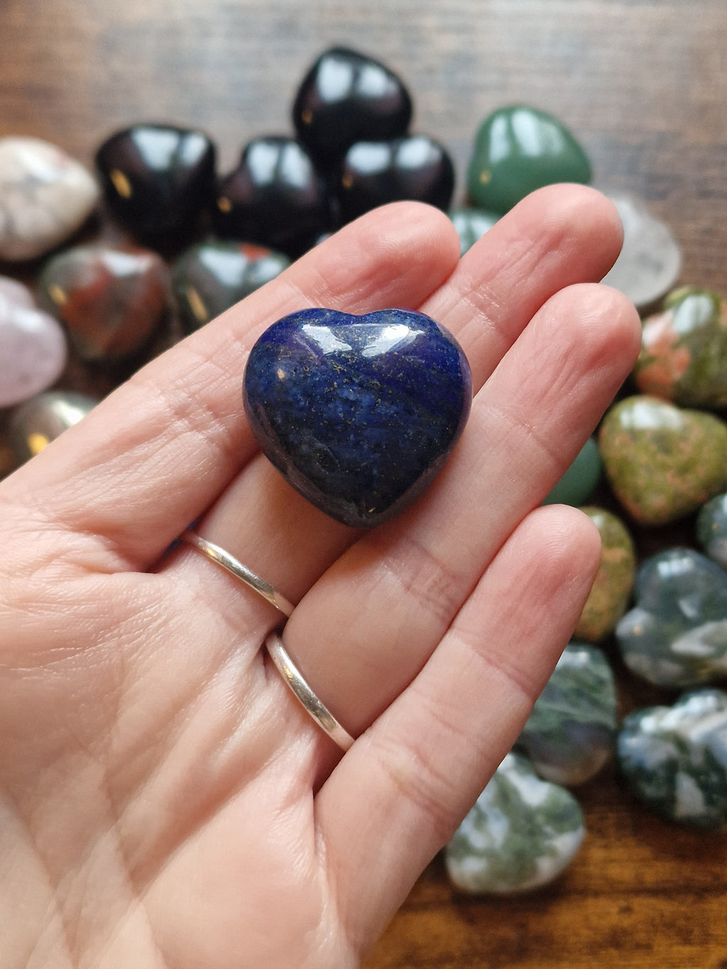 Small Crystal Heart Carvings