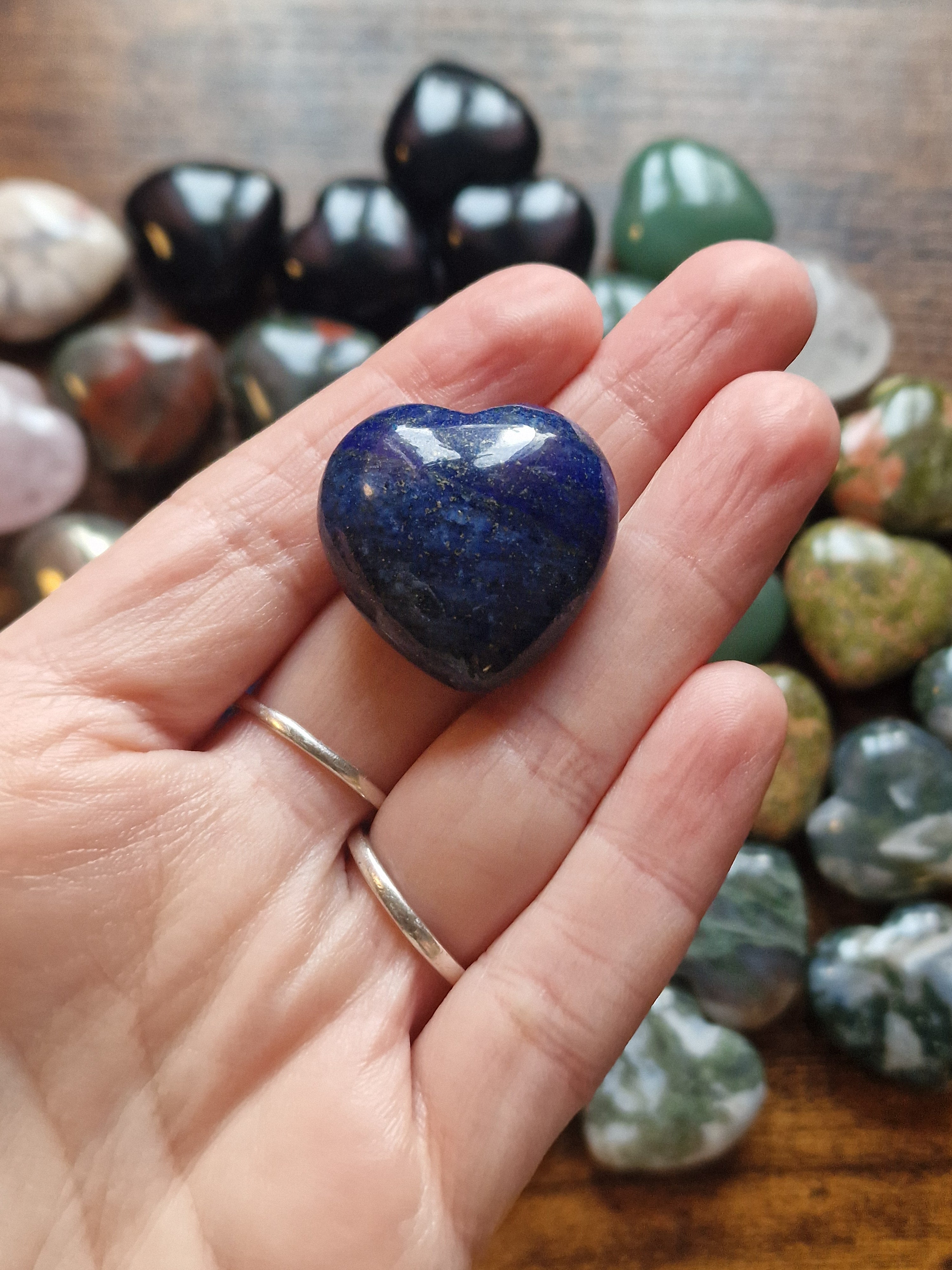 Small Crystal Heart Carvings