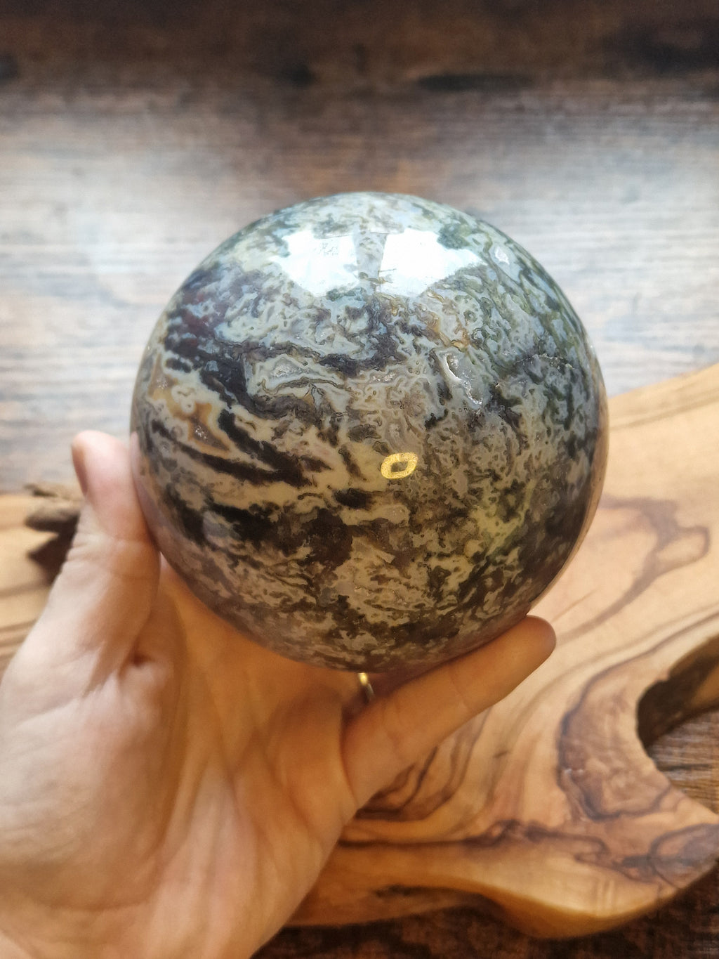 Moss Agate sphere