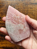 Pink Opal Teardrop Carving