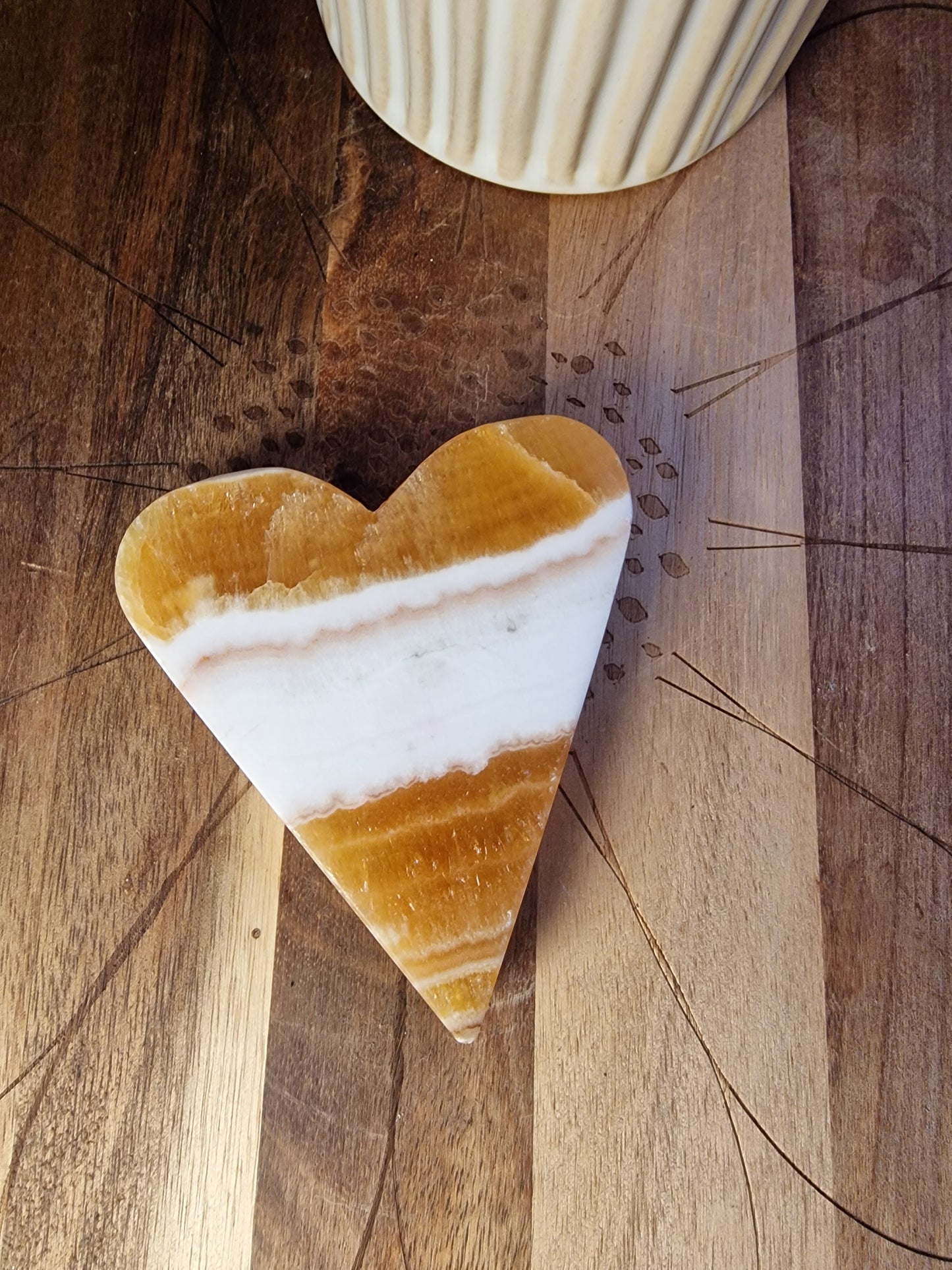 Orange Calcite Hearts