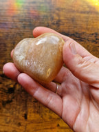 Peach Moonstone Heart