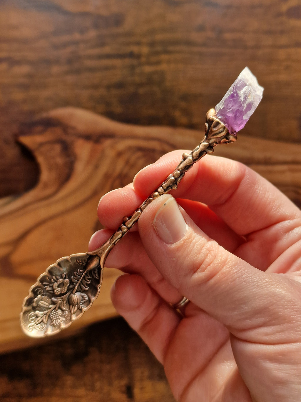 Crystal Altar Spoons ~ Bronze