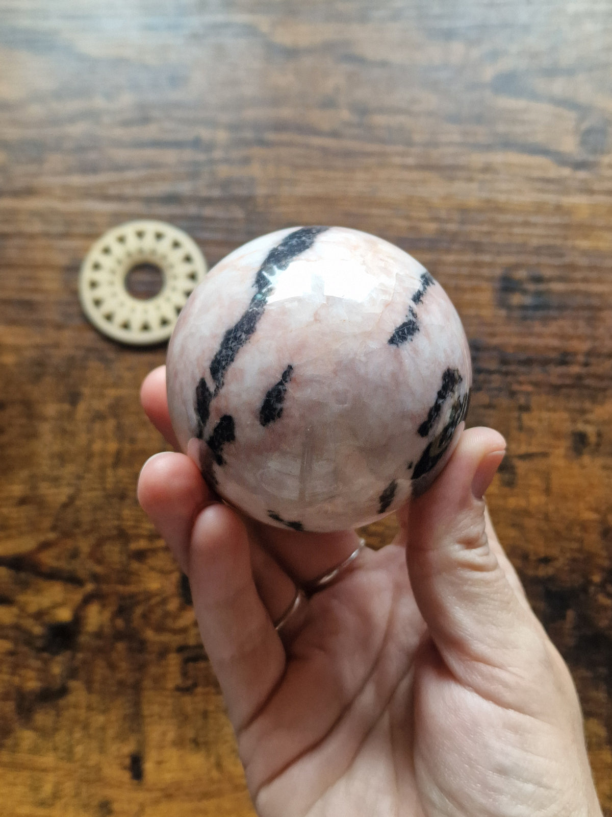Large Pink Zebra Jasper Sphere