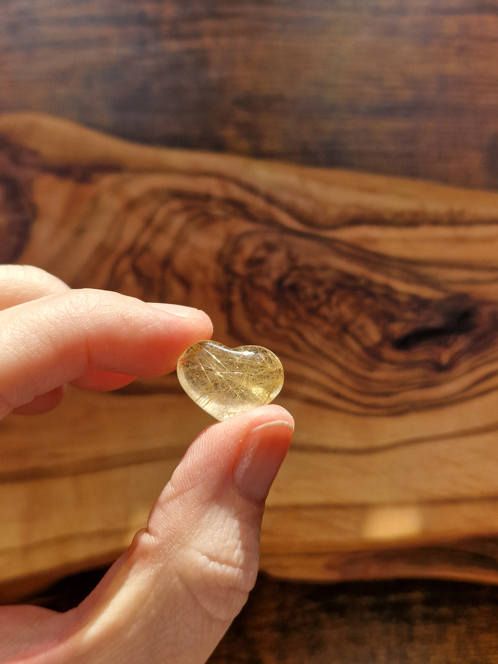 Golden Rutile mini hearts