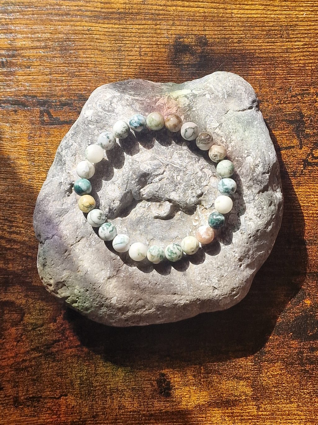 Moss Agate Bracelet ~ 8mm