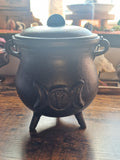 Large Triple Moon Cast Iron Cauldron | 23cm