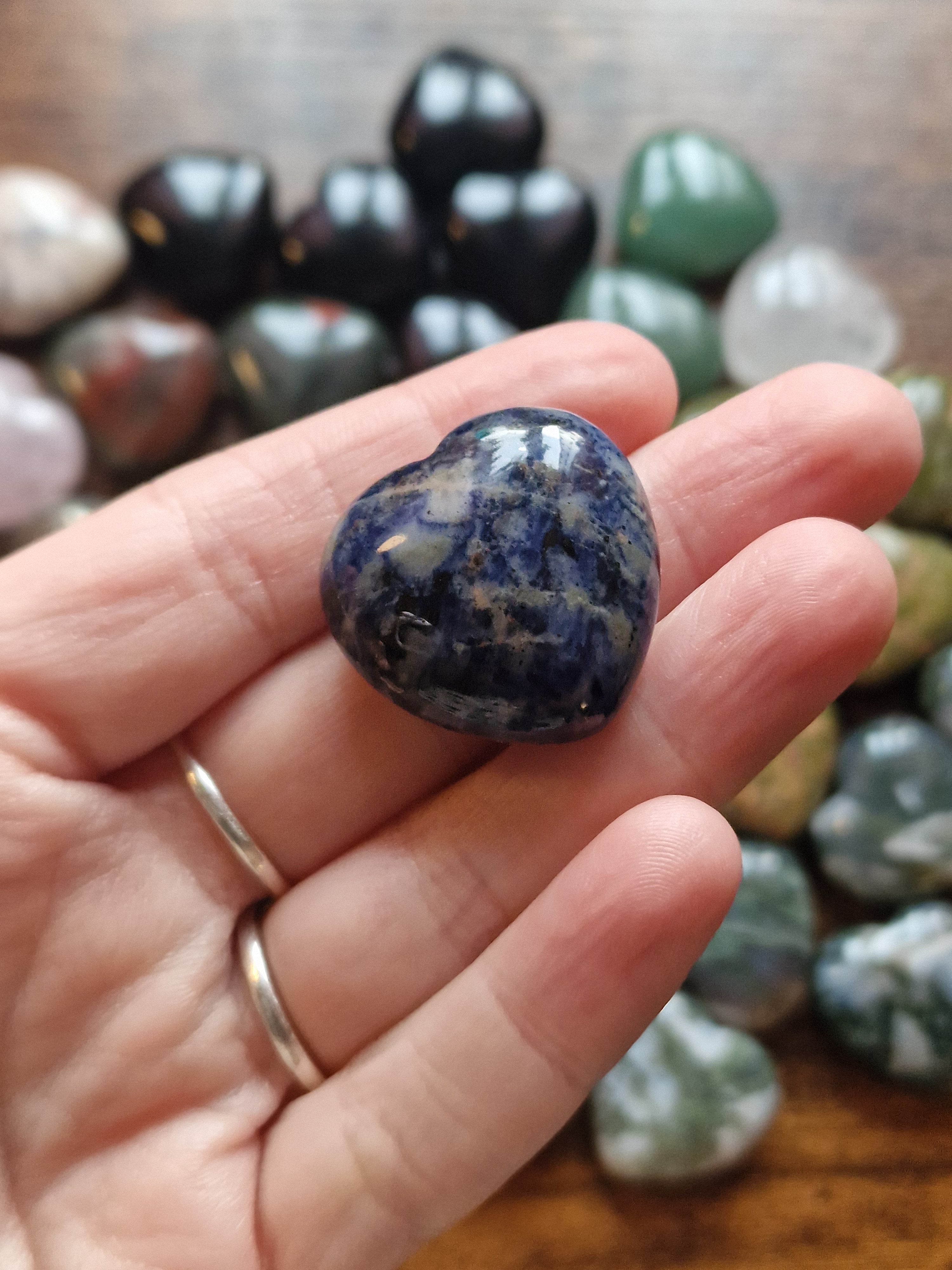 Small Crystal Heart Carvings
