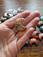 Small Crystal Moon Carvings