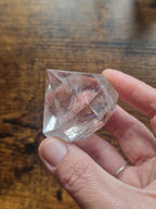 Clear Quartz Diamond on Stand