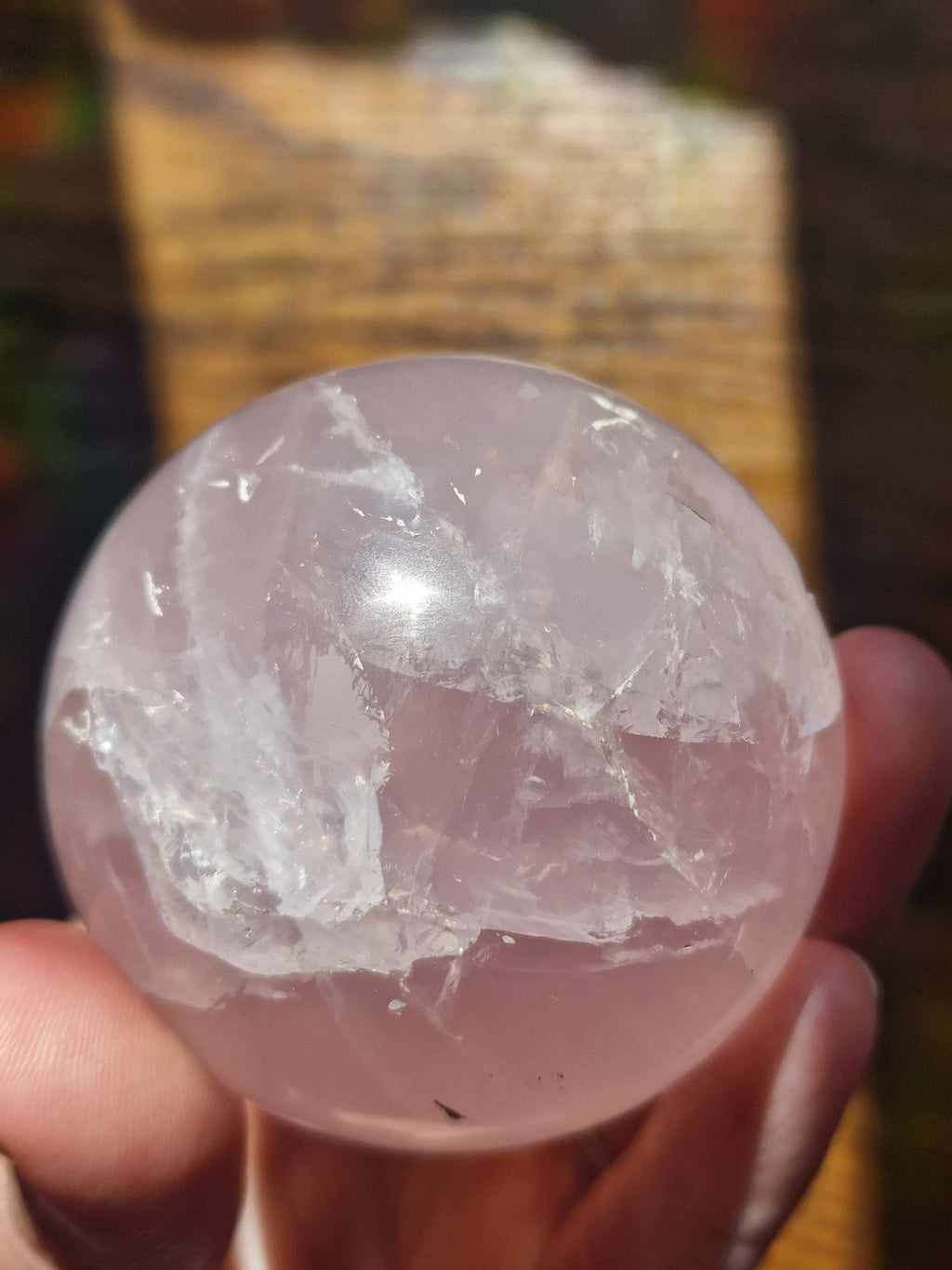 Star Rose Quartz Sphere