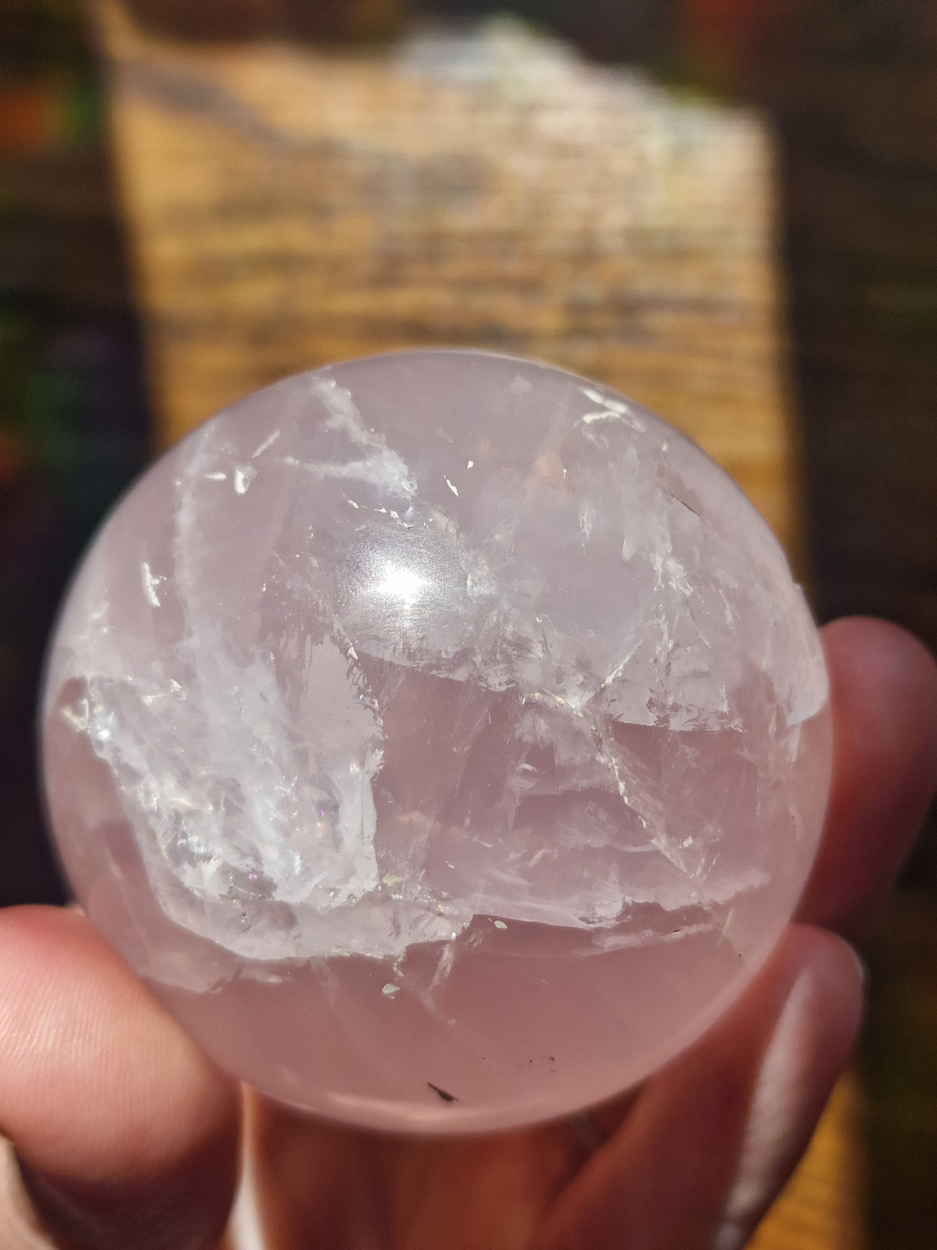 Star Rose Quartz Sphere