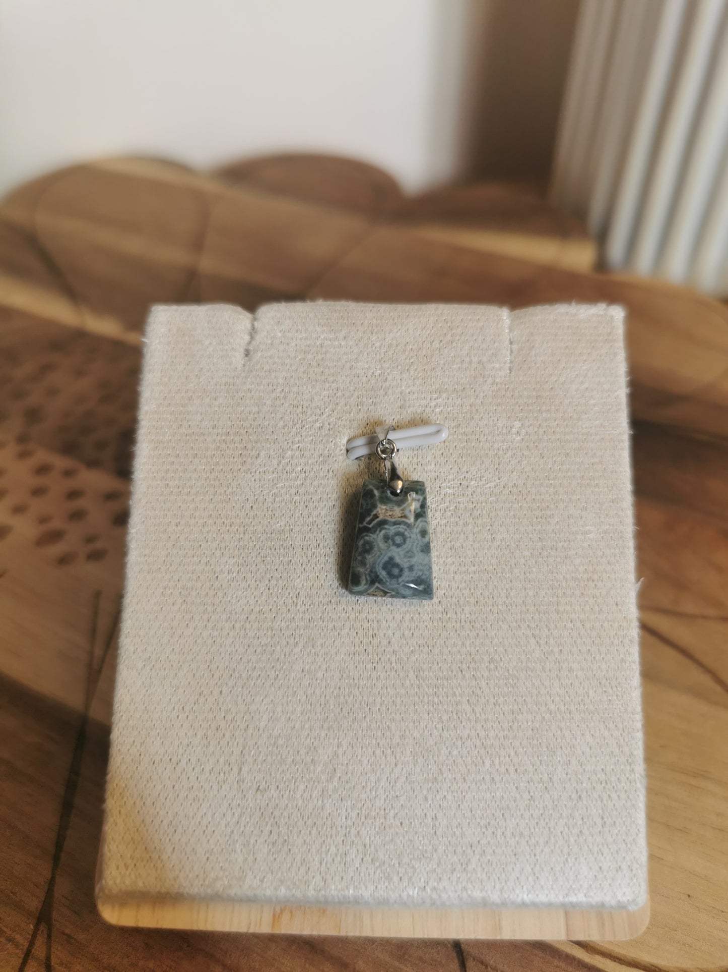 Ocean Jasper Rectangle Pendant – 925 Silver✨️