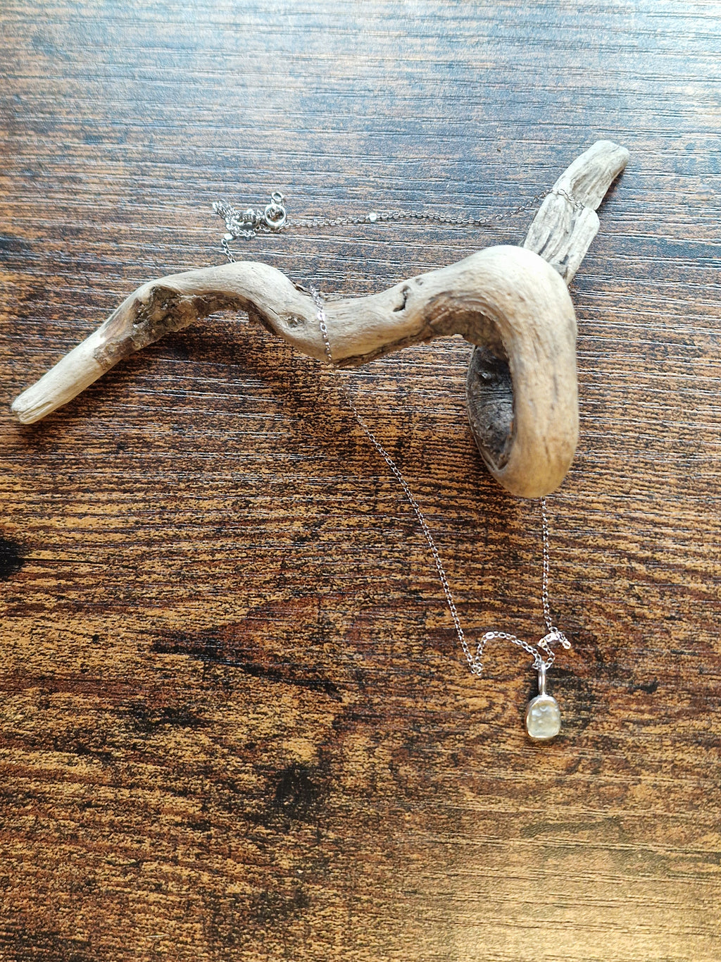 Libyan Desert Glass, 925 Silver Necklace