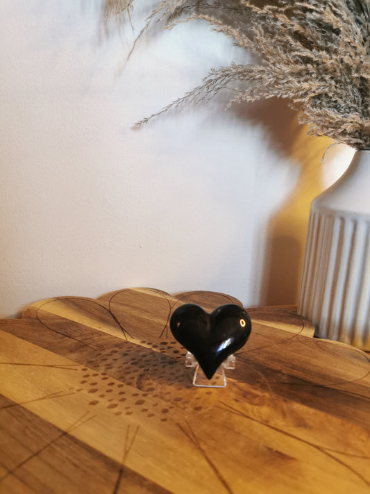 Rainbow Obsidian puffy heart