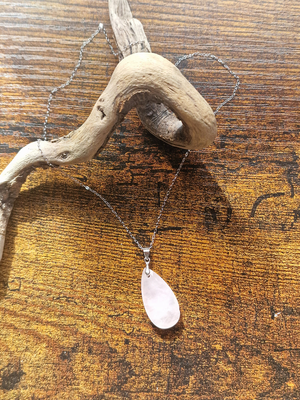 Faceted Teardrop, 925 Silver Pendants with Chain