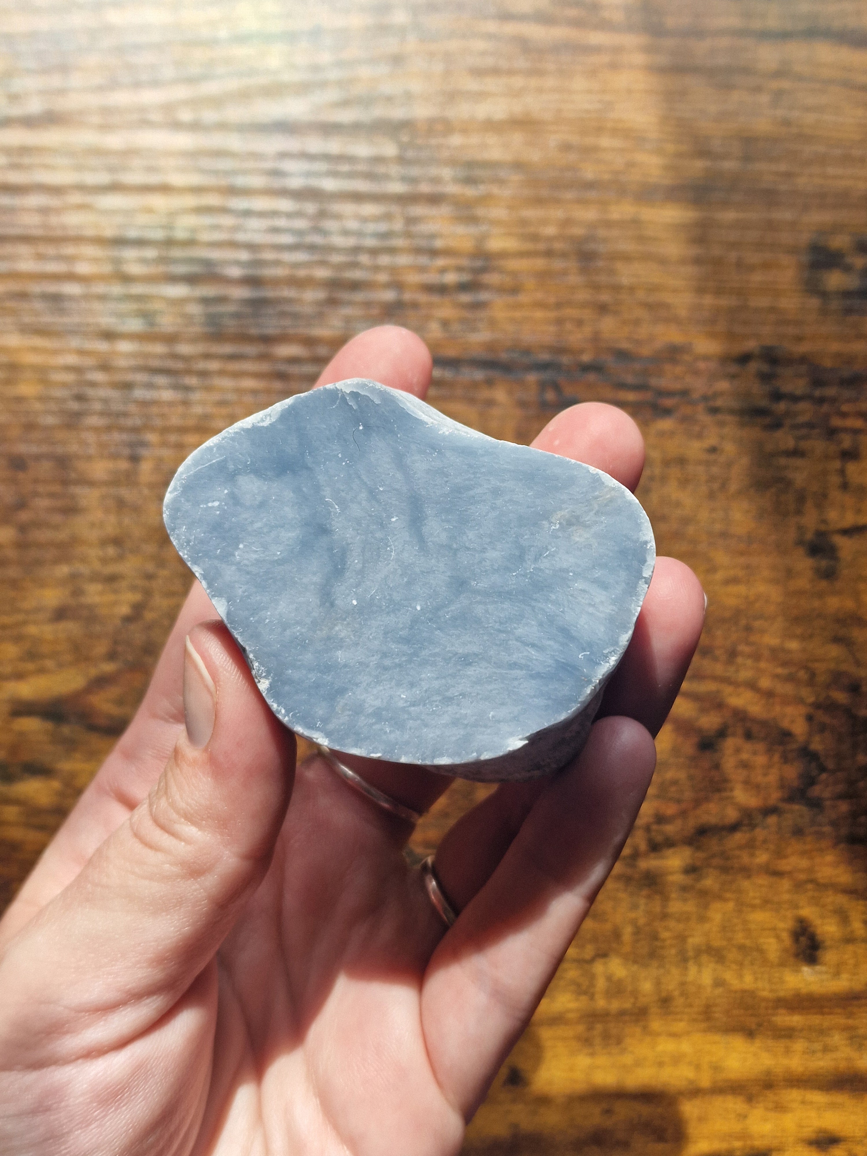 Angelite Half Polished Raw Stone