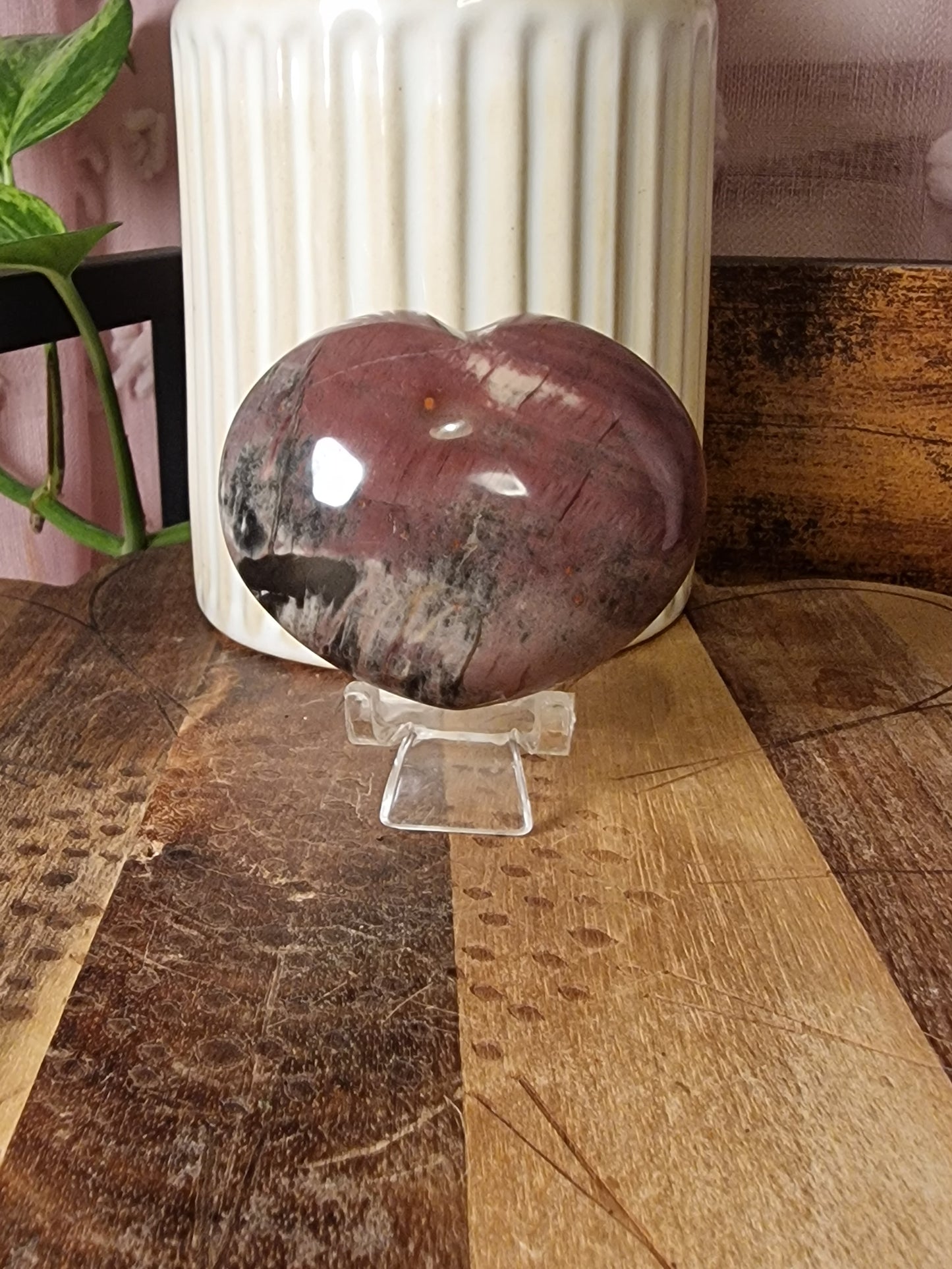 Petrified Wood Hearts