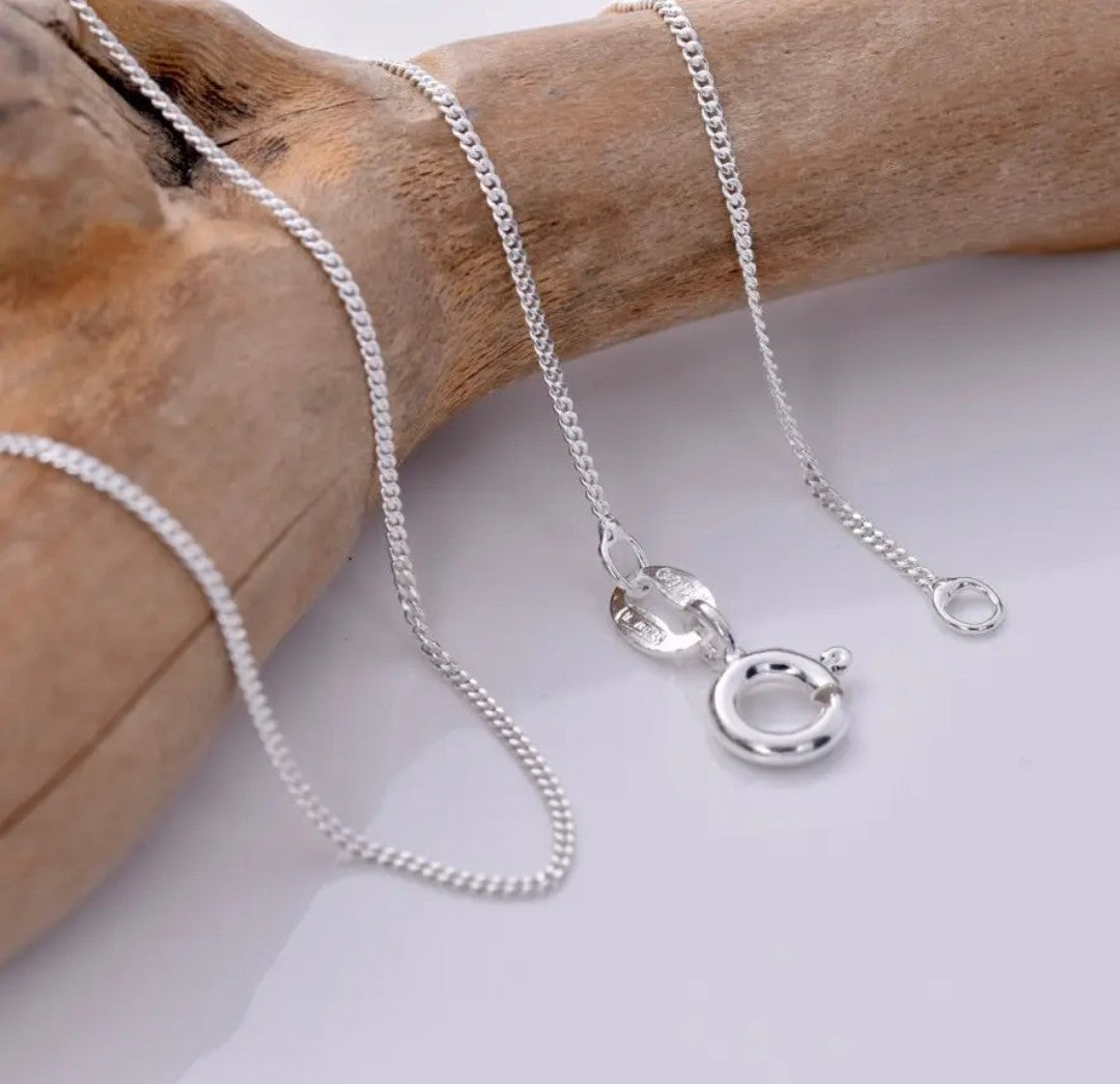 18" 925 Silver Fine Curb Chain Add-On