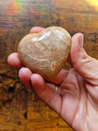 Peach Moonstone Heart