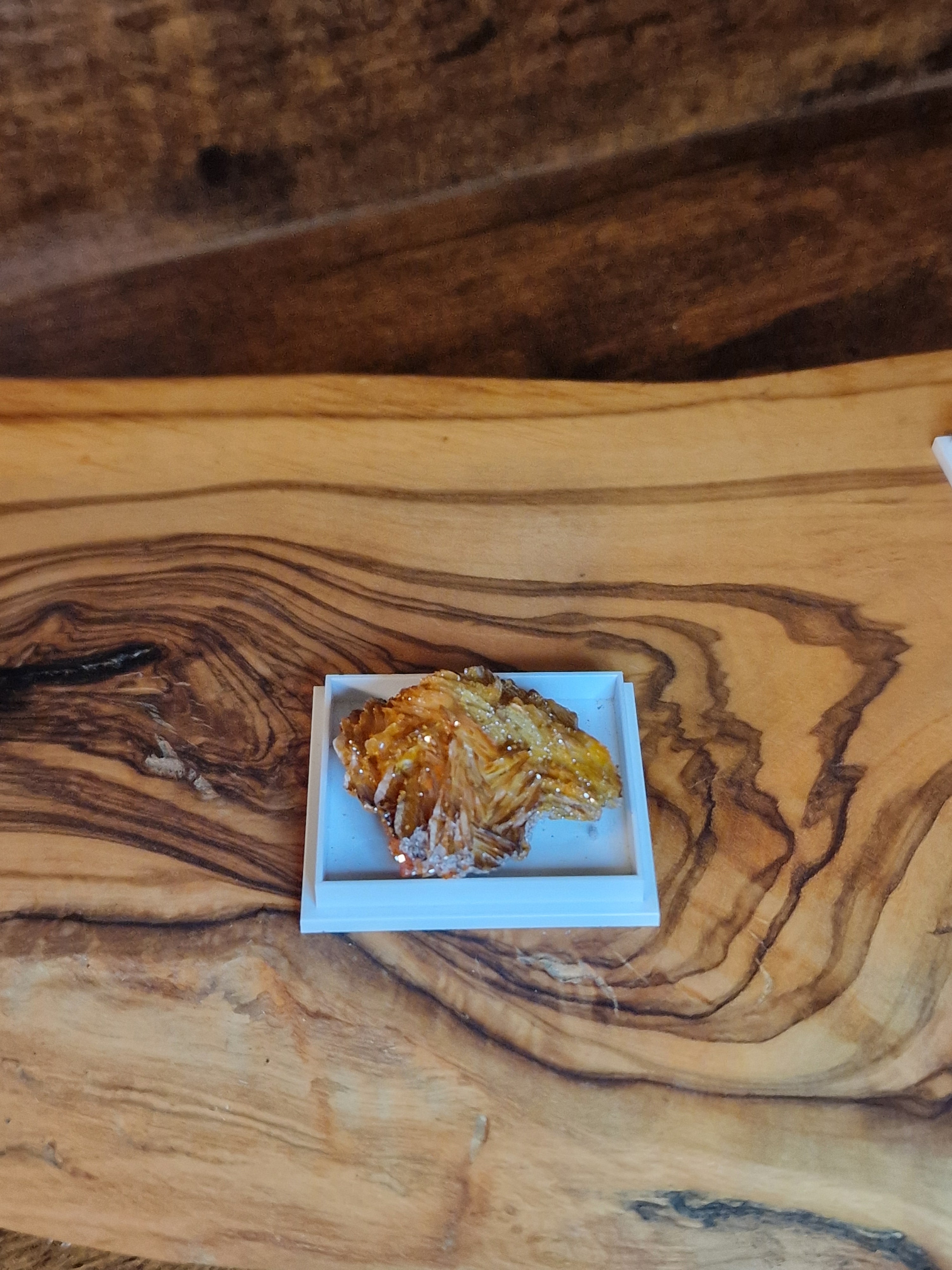 Vanadinite Crystal in Display Case