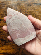 Pink Opal Teardrop Carving