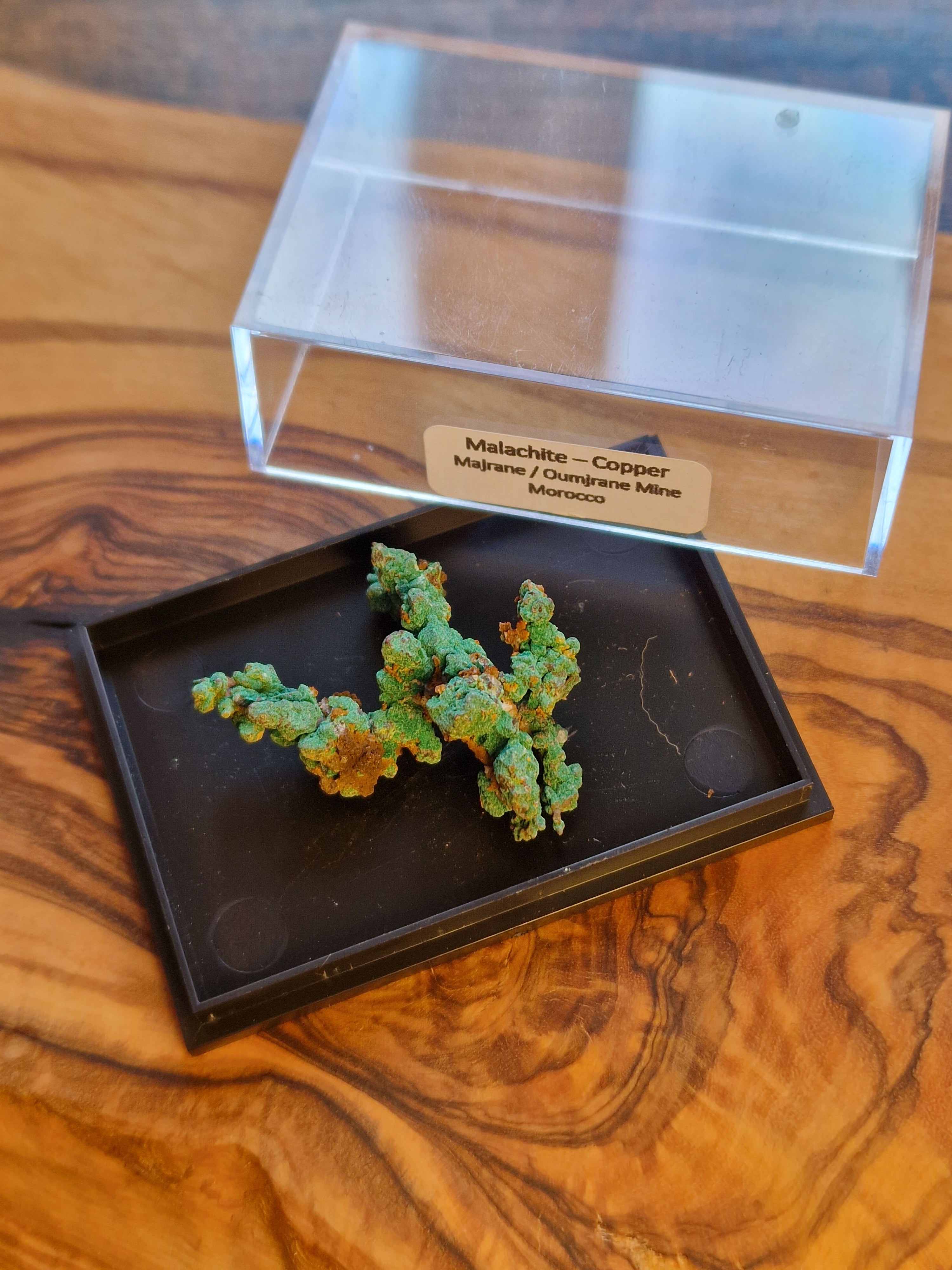 Malachite on Copper Display Specimen