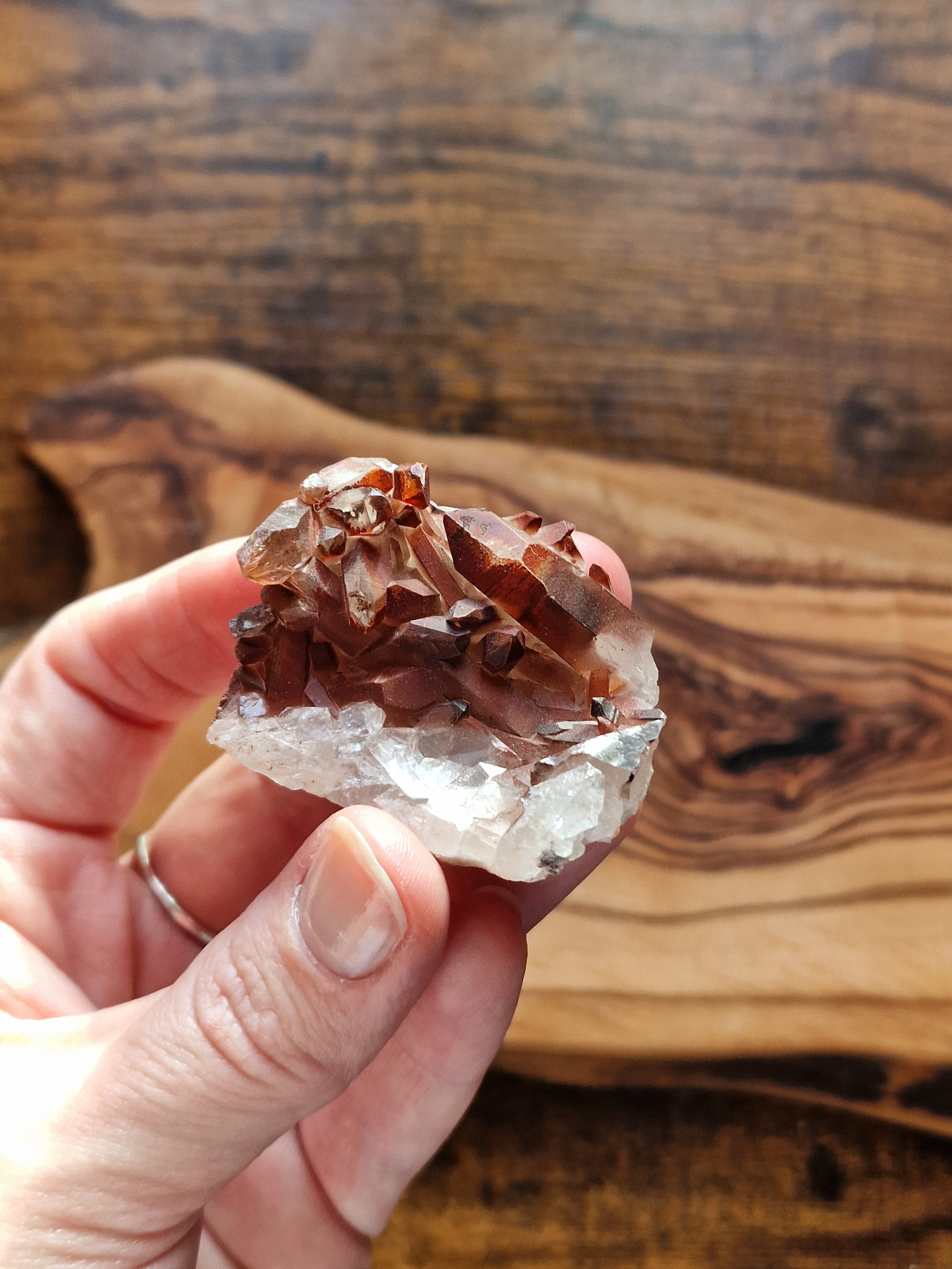 Red Hematite Quartz Cluster