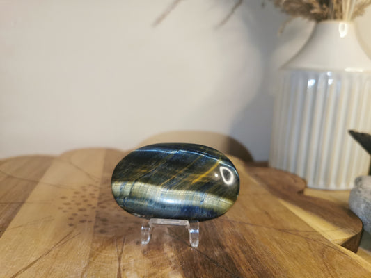 Blue Tiger’s Eye Palm Stone