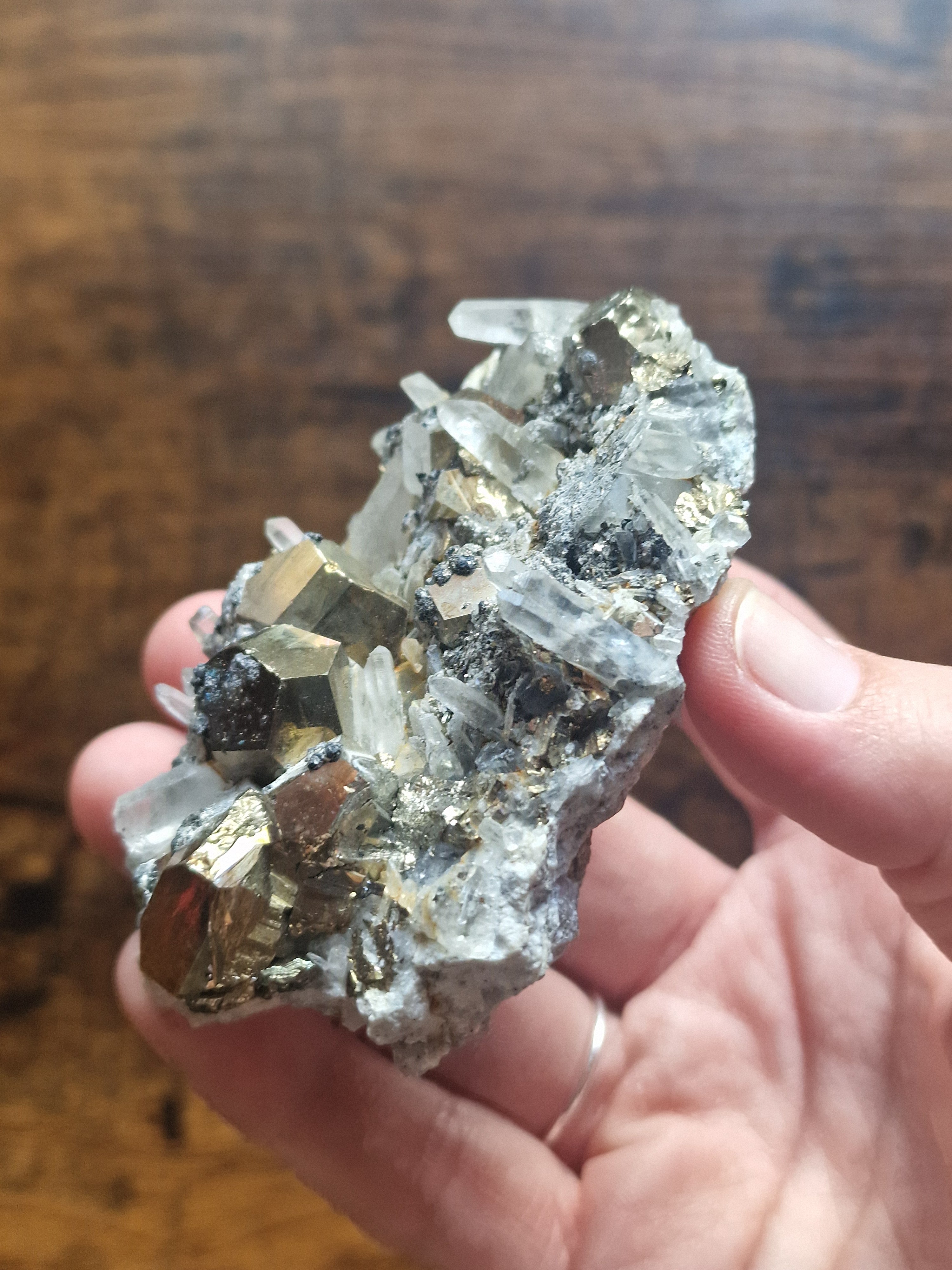 Pyrite & Quartz Cluster
