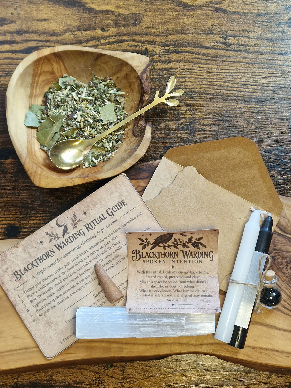 Blackthorn Warding Ritual Pack | Protection Spell Kit