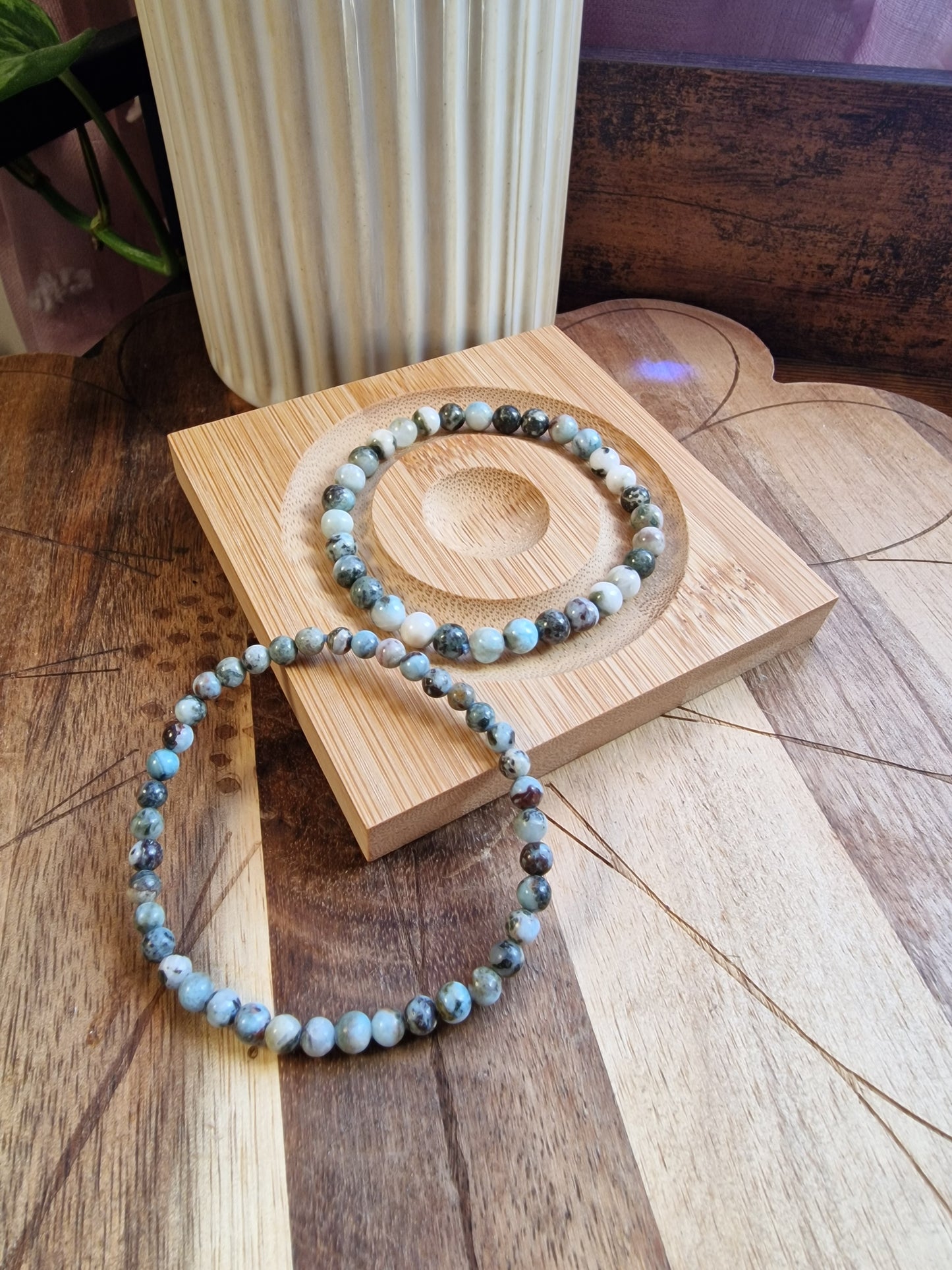 Larimar Bracelets (4mm & 6mm)