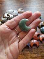 Small Crystal Moon Carvings